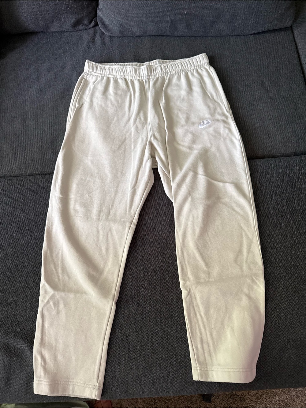 Nike Cream Fleece Joggers with Subtle Swoosh